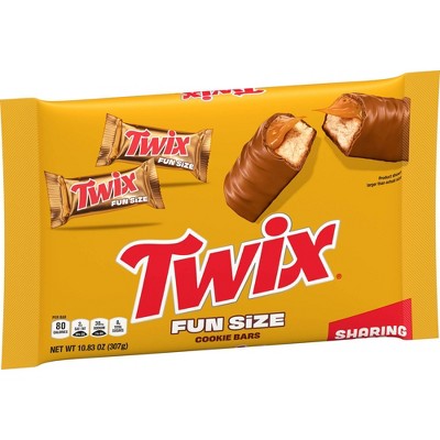 Twix Fun Size Caramel Chocolate Cookie Bar Candy - 10.83oz