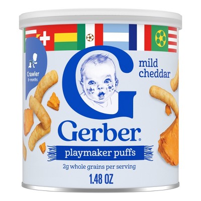 Gerber Baby Food Mild Cheddar Crunchies Baby Snacks 1.48oz