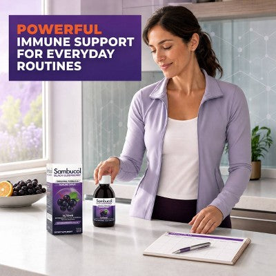 Sambucol Black Elderberry Vegan Immune Support Syrup - 4 fl oz