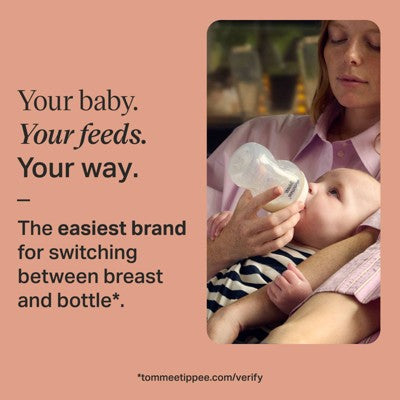 Tommee Tippee Natural Start Slow-Flow Breast-Like Nipple Anti-Colic Baby Bottle - 9oz/3pk