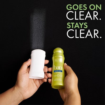 Ban Powder Fresh Invisible Women's Roll On Antiperspirant Deodorant - Powder Fresh - 3.5 fl oz​