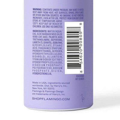 Flamingo Foaming Shave Gel with Aloe Vera - 6.7oz