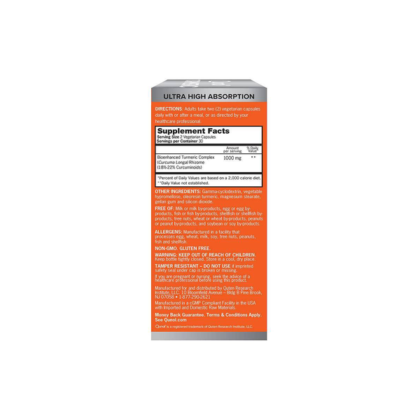 Qunol Extra Strength Turmeric 1000mg Capsules, 60ct