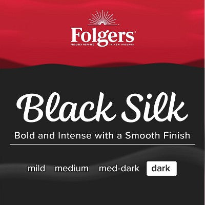 Folgers Black Silk Dark Roast Coffee - Keurig K-Cup Pods - 24ct