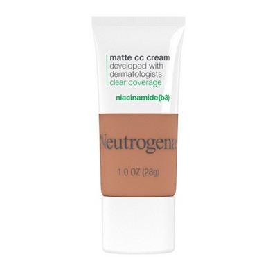 Neutrogena Clear Coverage Flawless Matte Color Correcting Cream, Full-Coverage - 7.0 Maple