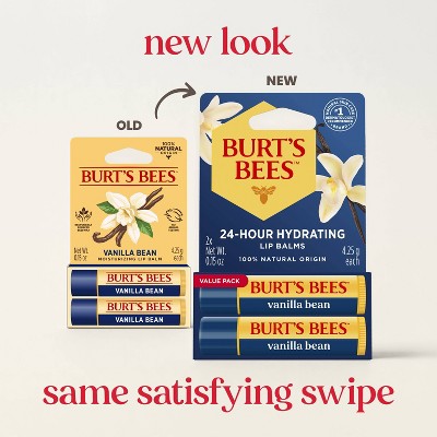 Burt's Bees 100% Natural Origin Lip Balm - Vanilla Bean - 2pk/0.30oz​