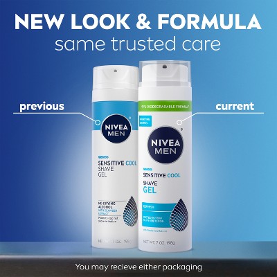 NIVEA Men Cooling Shave Gel for Sensitive Skin - 7oz