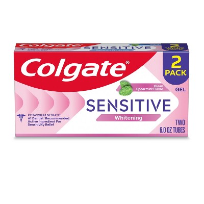 Colgate Sensitive Toothpaste Whitening Fresh Mint Gel - 6oz/2pk