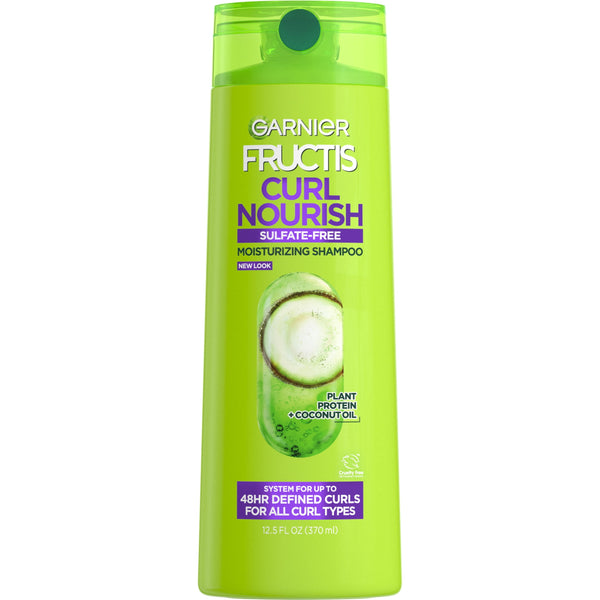Garnier Fructis Curl Nourish Moisturizing Shampoo with Elasto Protein, 12.5 fl oz