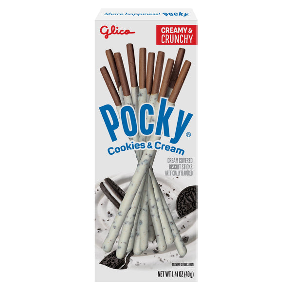 Glico Pocky Biscuit Sticks, Cookies & Cream, 1.41 Oz
