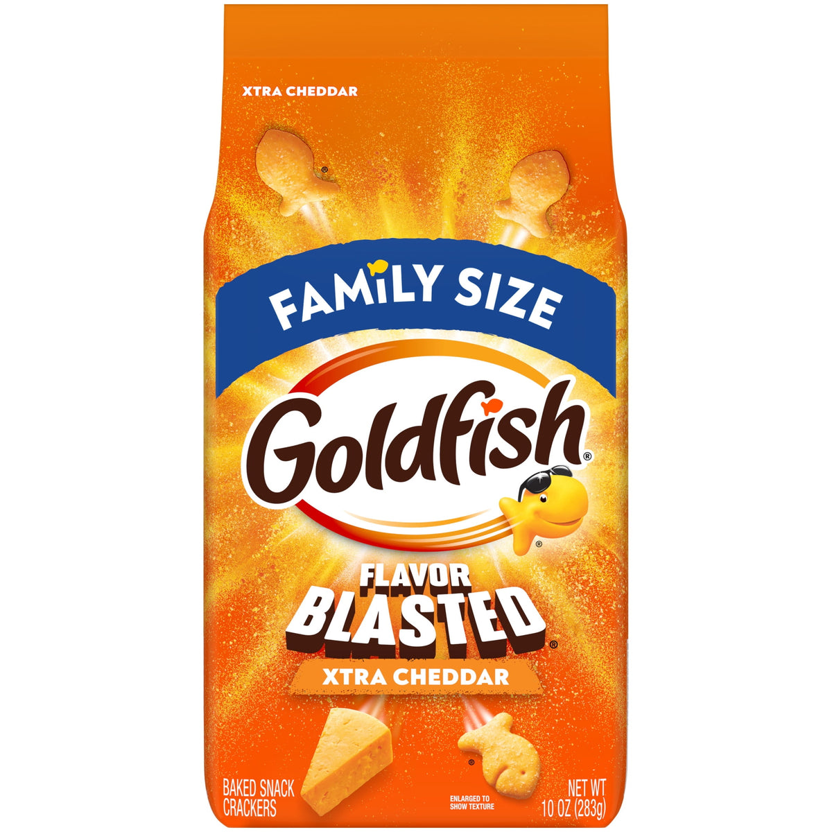 Goldfish Flavor Blasted Xtra Cheddar Crackers, 10 oz Bag
