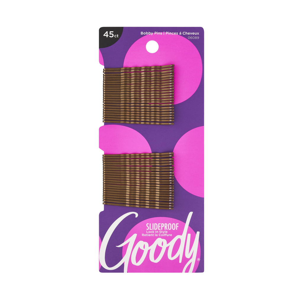 Goody® Slideproof Metallic Bobby Pins, Brown 45 CT