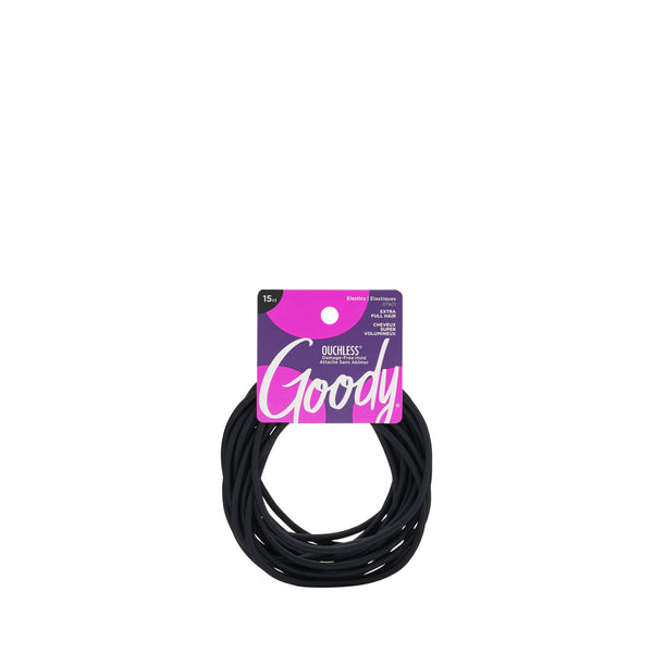 Goody XL Elastics For Extra Thick Hair Accessories, 15 Count, Black