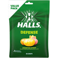 HALLS Defense Assorted Citrus Throat Drops, Vitamin C Dietary Supplements, Value Pack, 80 Drops