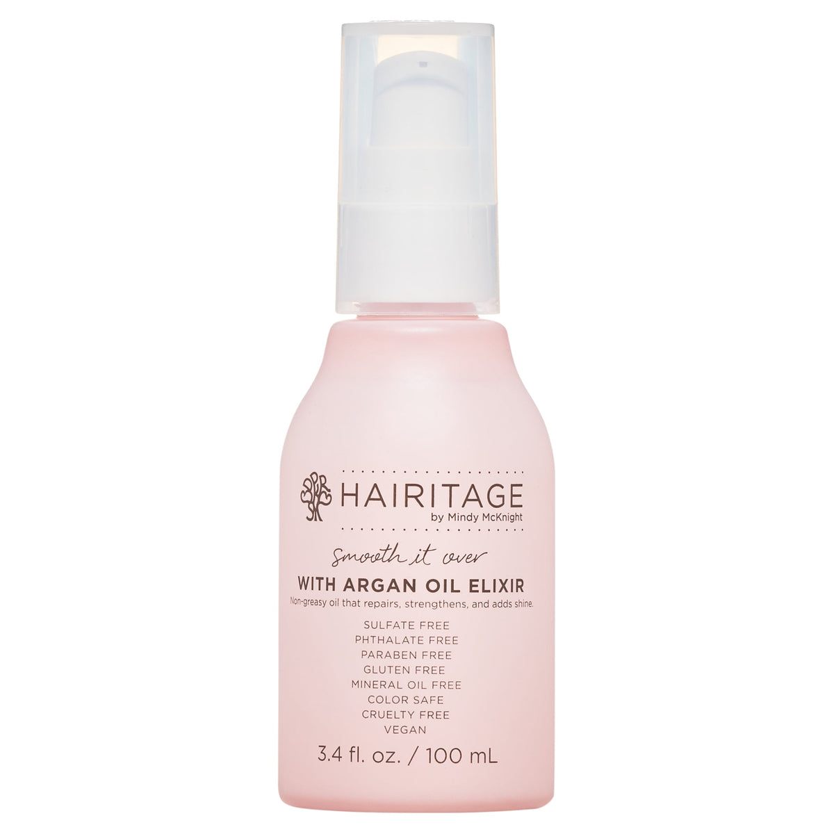 Hairitage Lightweight Hair Oil with Argan & Avocado Oil for Repair, Shine & Smoothing, 3.4 fl oz