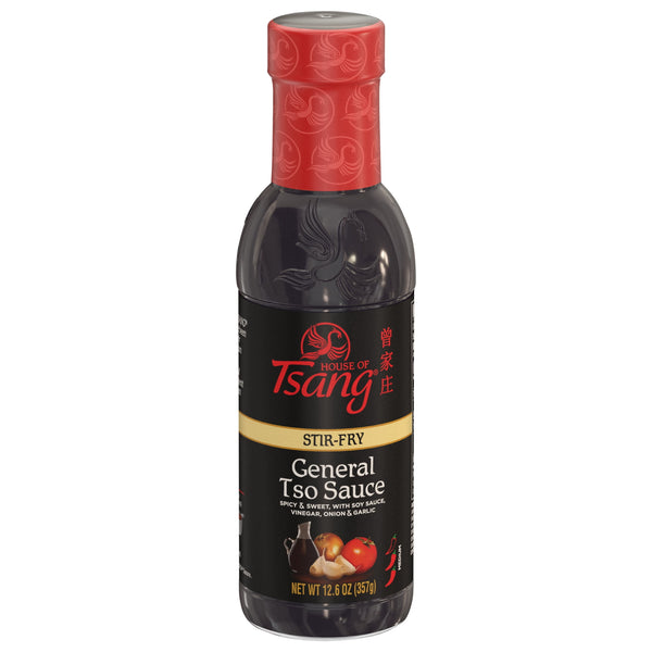 HOUSE OF TSANG General Tso Stir-Fry Liquid Sauce, Shelf-Stable, 12.6 oz Glass Bottle
