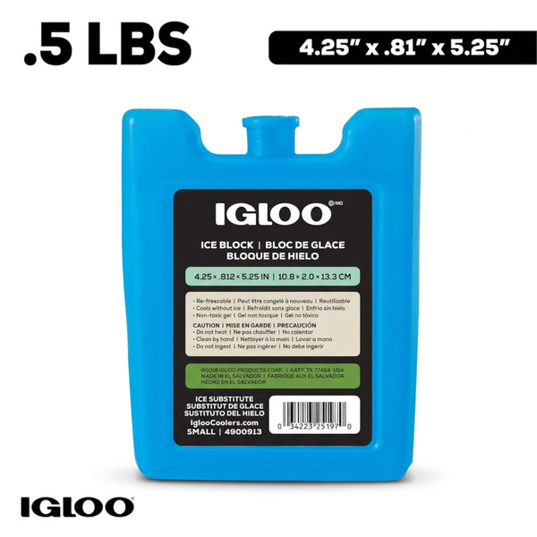 Igloo MaxCold Small Ice Freeze Block, Blue, Best Used for On-the-Go Snacks and Lunches to Keep Food Cool