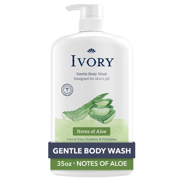 Ivory Body Wash, Mild and Gentle, Aloe Scent, for All Skin Types, 35 fl oz
