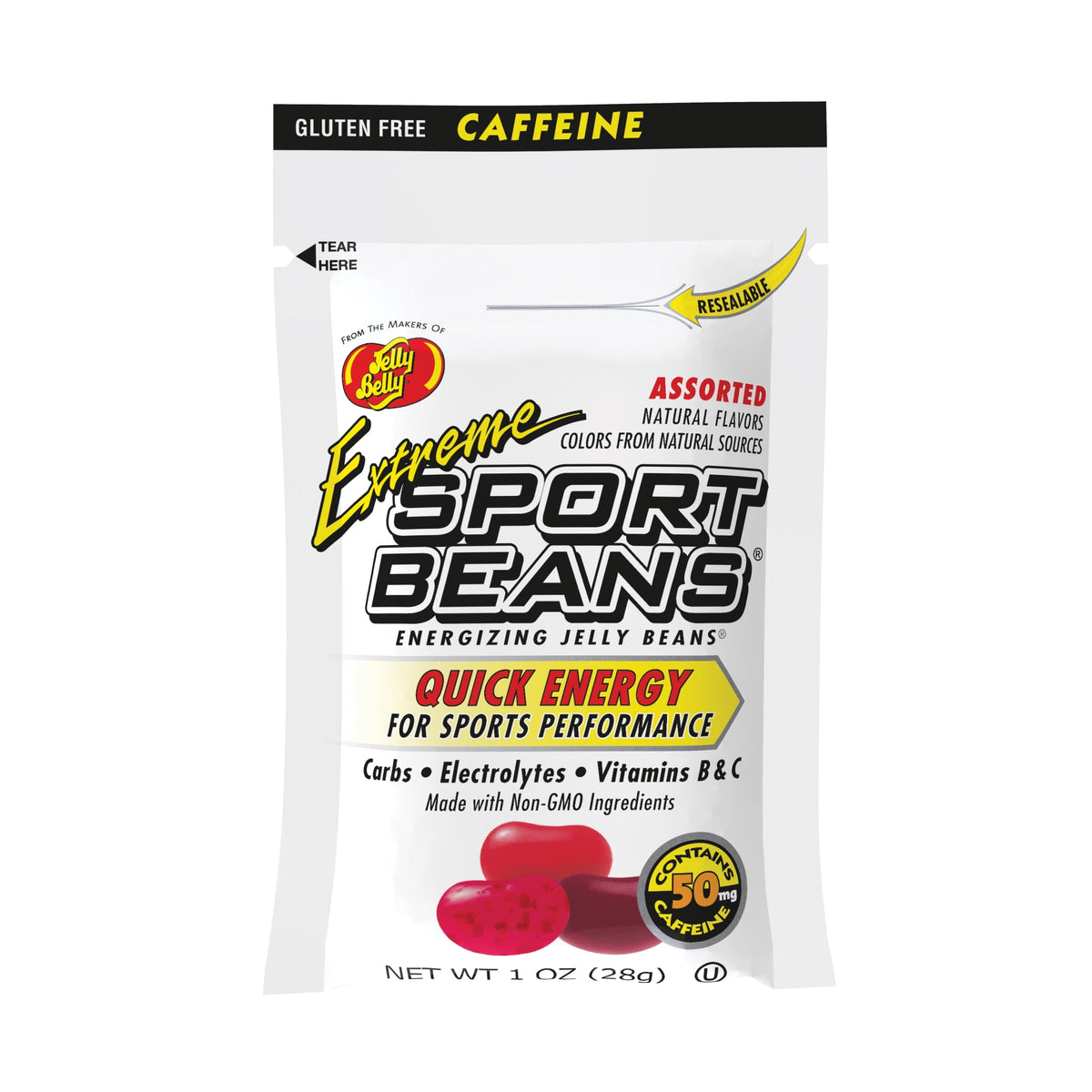 Jelly Belly Jelly Beans Candy, Extreme Sports Beans, 3 Assorted Flavors, 1 oz