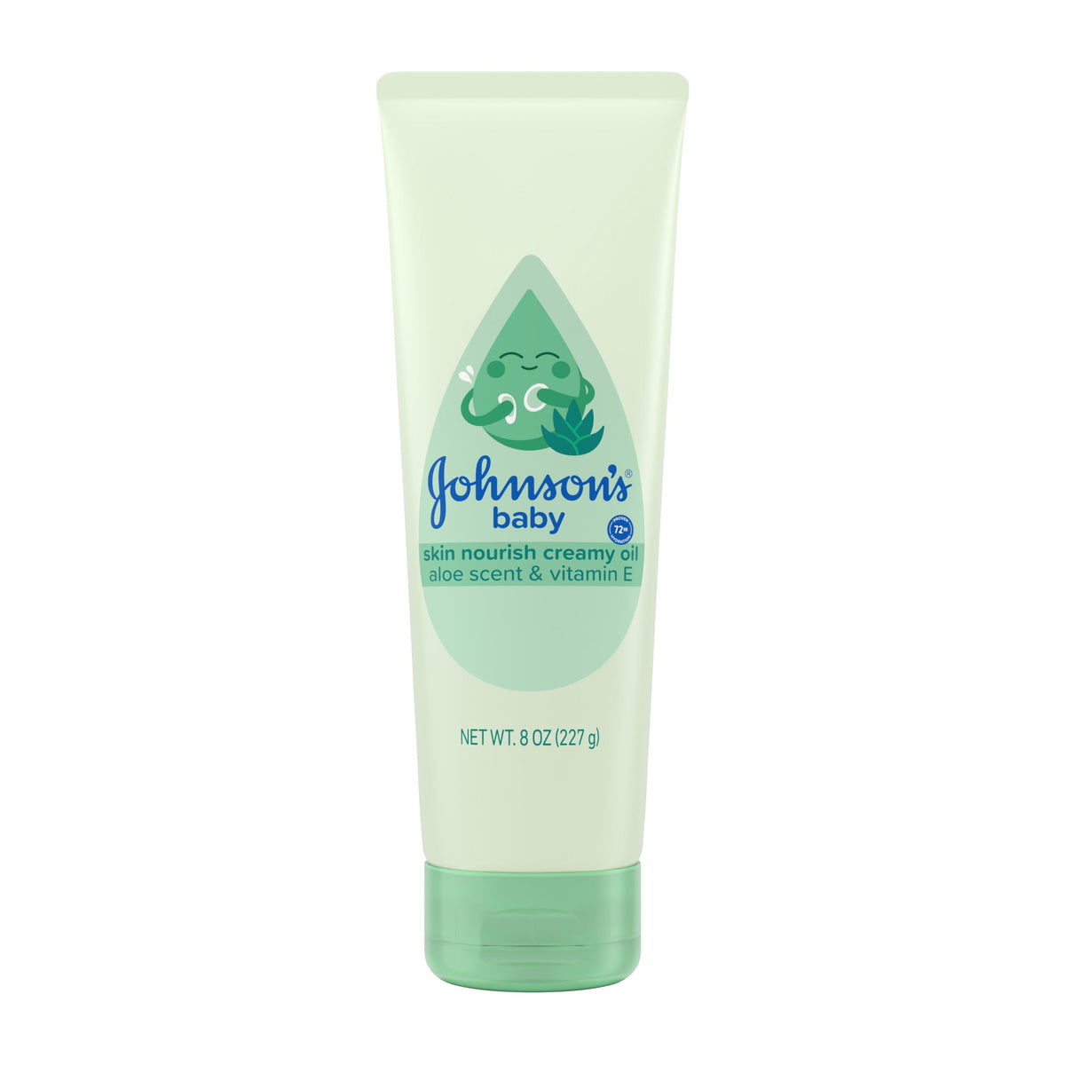 Johnson's Baby Skin Nourish Creamy Oil With Aloe Scent & Vitamin E, 8 oz