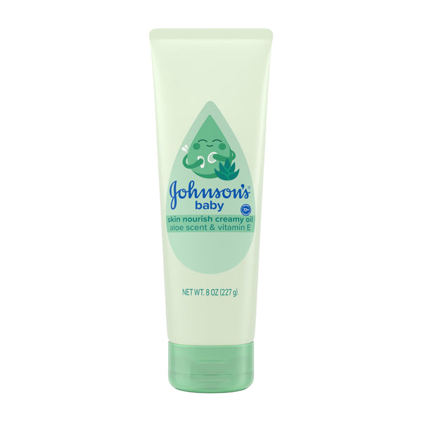 Johnson's Baby Skin Nourish Creamy Oil With Aloe Scent & Vitamin E, 8 oz