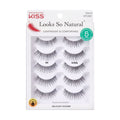 Kiss Looks So Natural 100% Human Hair False Eyelashes Multipack #03, 5 Pairs