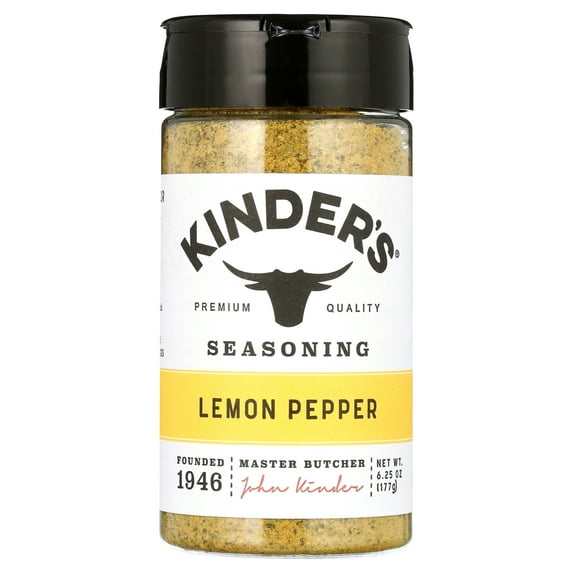 Kinder's Lemon Pepper Seasoning, 6.25 oz