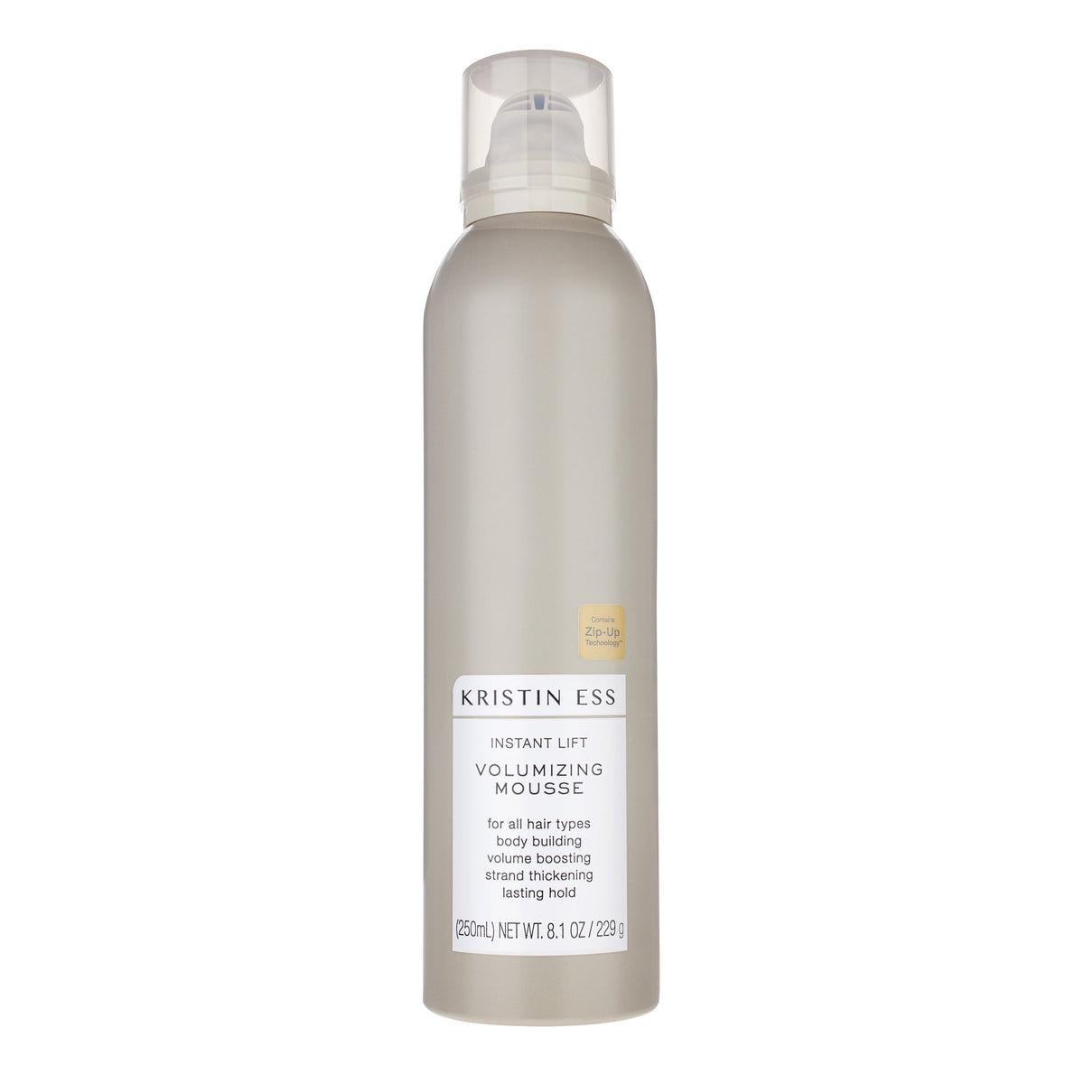 Kristin Ess Hair Instant Lift Volumizing Mousse with Castor Oil, Boosts Volume + Thickens, Body Building for Curly, Wavy + Straight Hair, Lasting