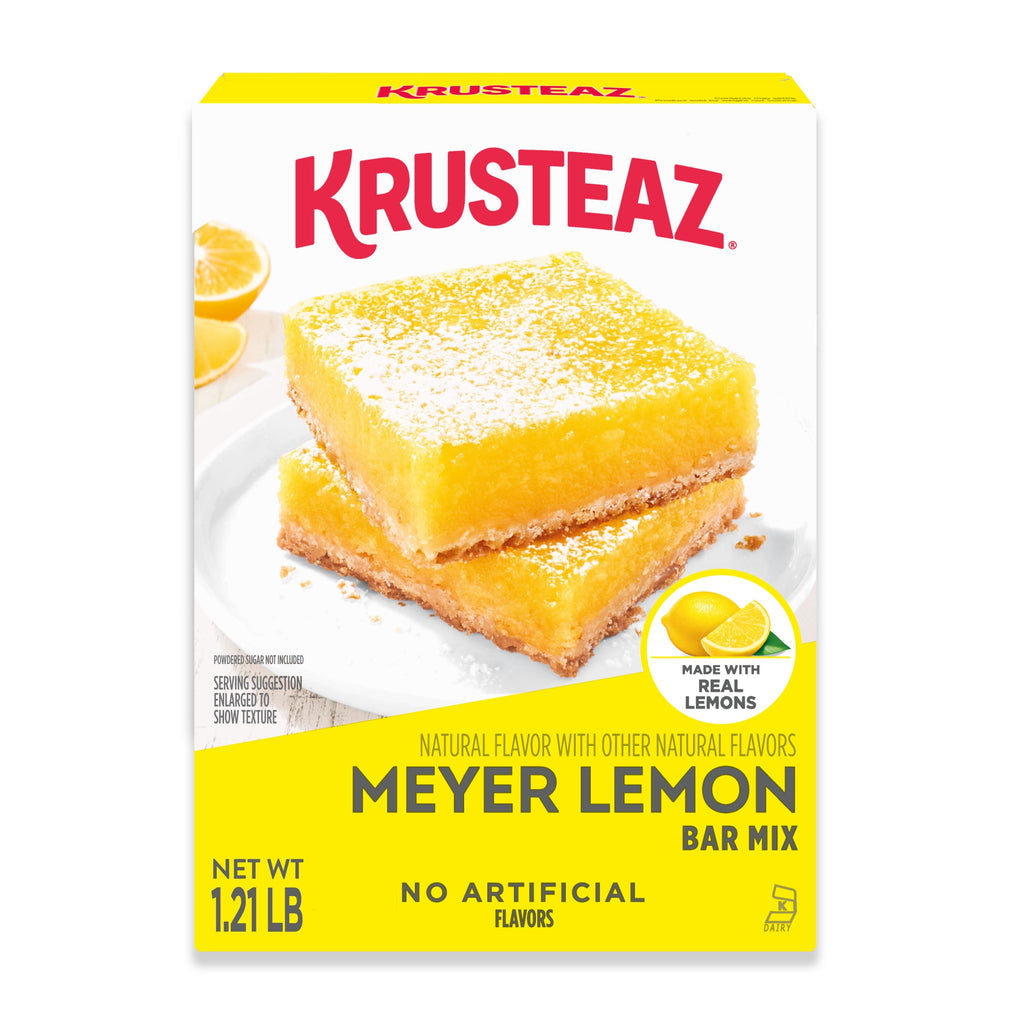 Krusteaz Meyer Lemon Bar Mix, Lemon Bar Baking Mix, Made With Real Lemons, 19.35 oz Box