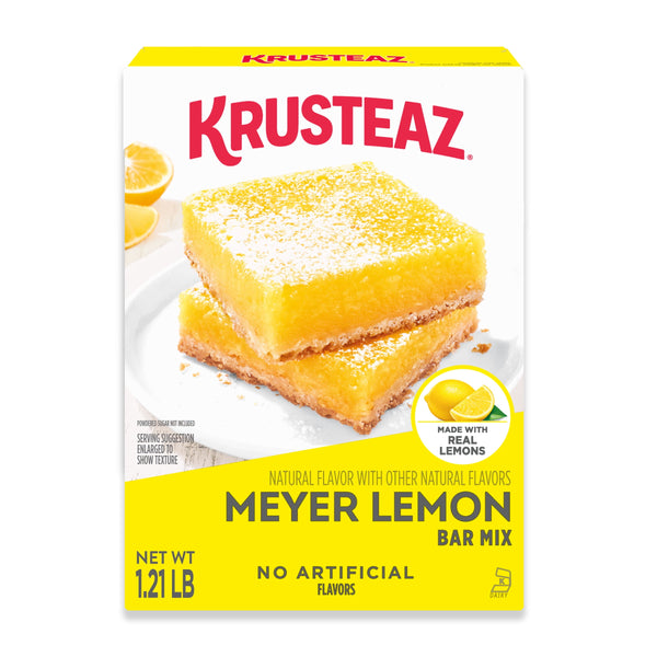 Krusteaz Meyer Lemon Bar Mix, Lemon Bar Baking Mix, Made With Real Lemons, 19.35 oz Box