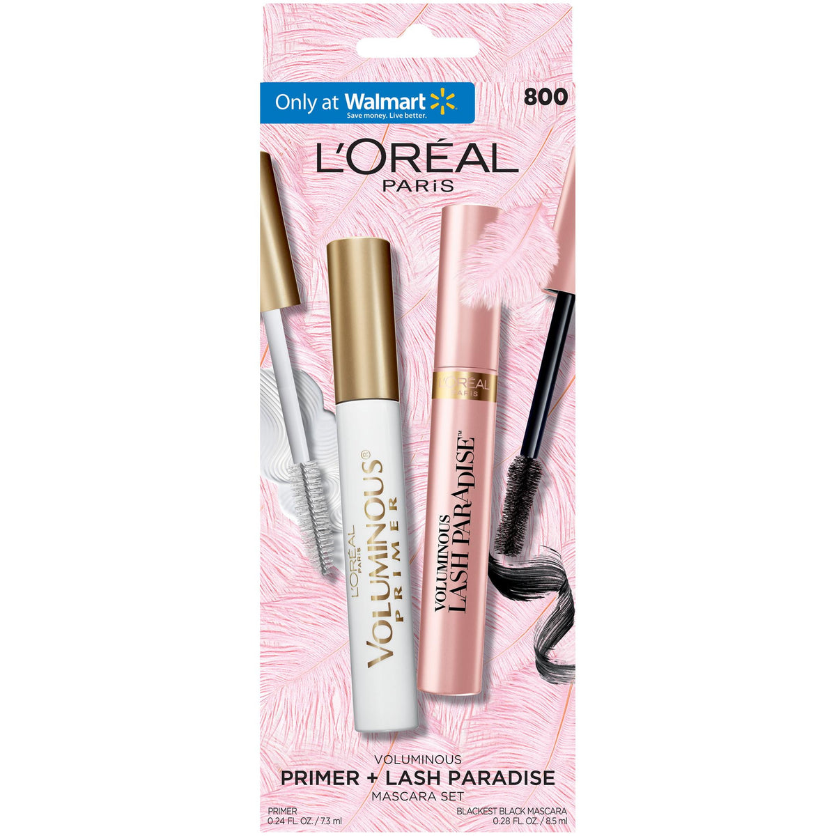 L'Oreal Paris Voluminous Waterproof Mascara, Blackest Black, Combo Pack