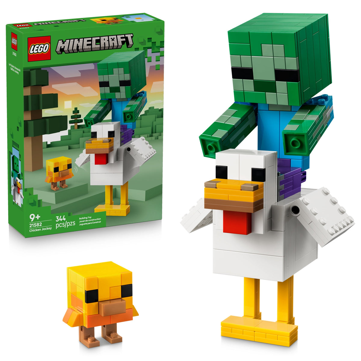 LEGO Minecraft Chicken Jockey Building Toy 21582, Ages 9+