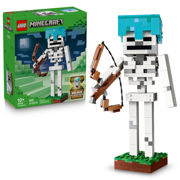 LEGO Minecraft The Skeleton Building Toy Figure 21594, Ages 10+