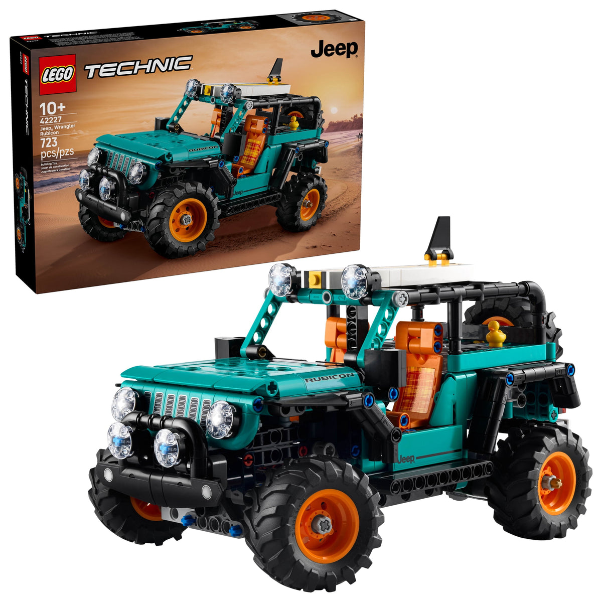 LEGO Technic Jeep Wrangler Rubicon SUV Building Set 42227, Model Car Kit for Ages 10+