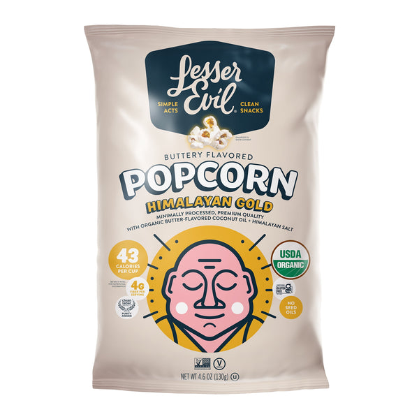 LesserEvil Himalayan Gold Organic Popcorn, 4.6 oz