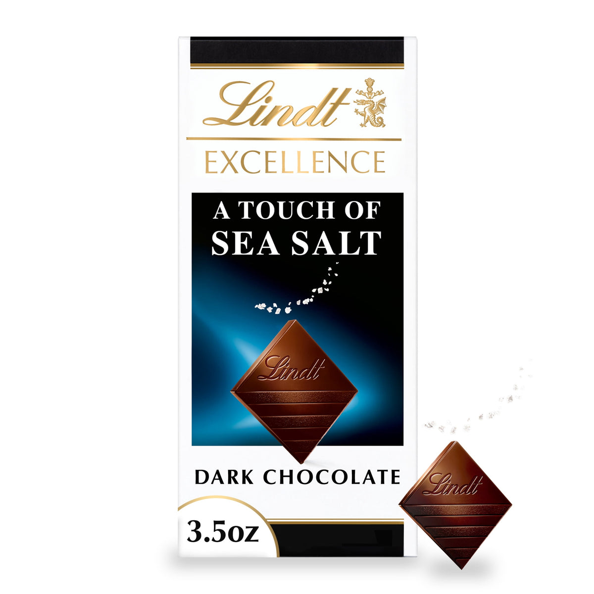 Lindt Excellence Dark Chocolate, Sea Salt, Candy Bar, 3.5 oz, Bar