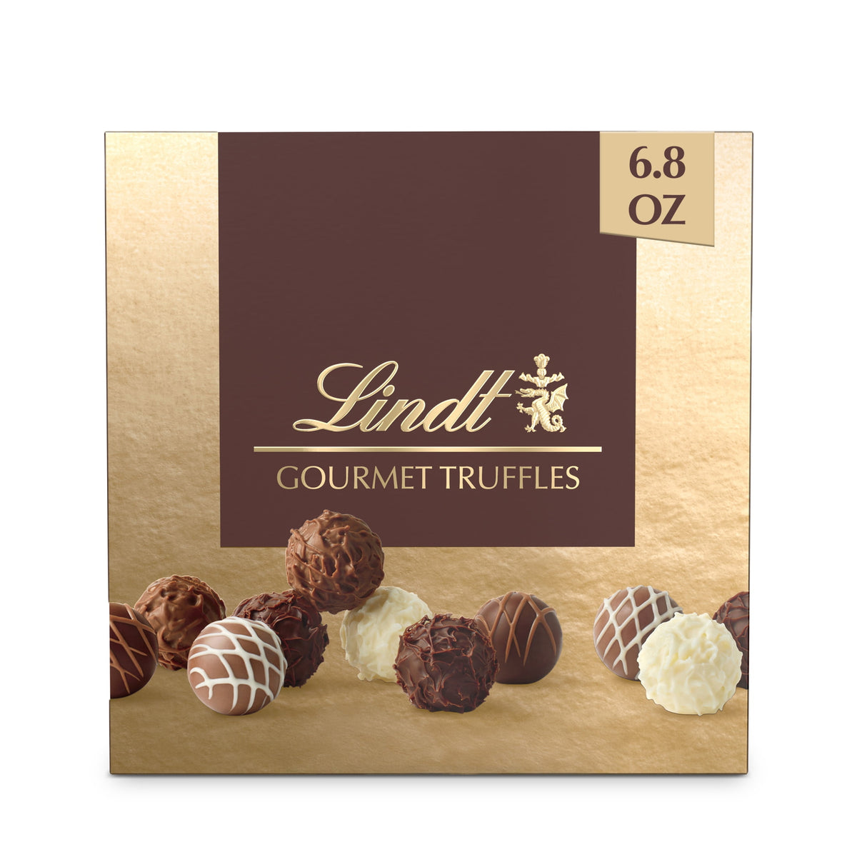 Lindt Gourmet Truffles Assorted Chocolate Candy, Gift Box, 6.8 oz