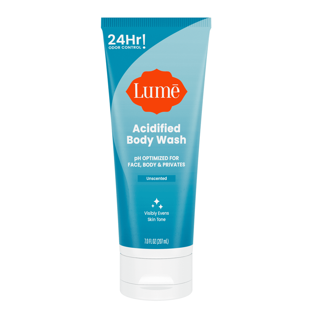Lume Acidified Feminine Wash & Body Wash, Sensitive Skin, Unscented, 7 fl oz