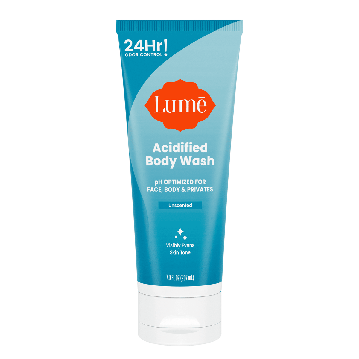 Lume Acidified Feminine Wash & Body Wash, Sensitive Skin, Unscented, 7 fl oz