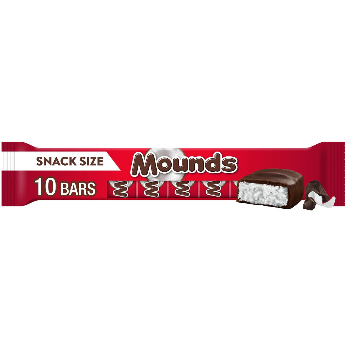 Mounds Coconut & Dark Chocolatey Candy Bars & Miniatures, Snack Size, 0.6 oz (10 Count)