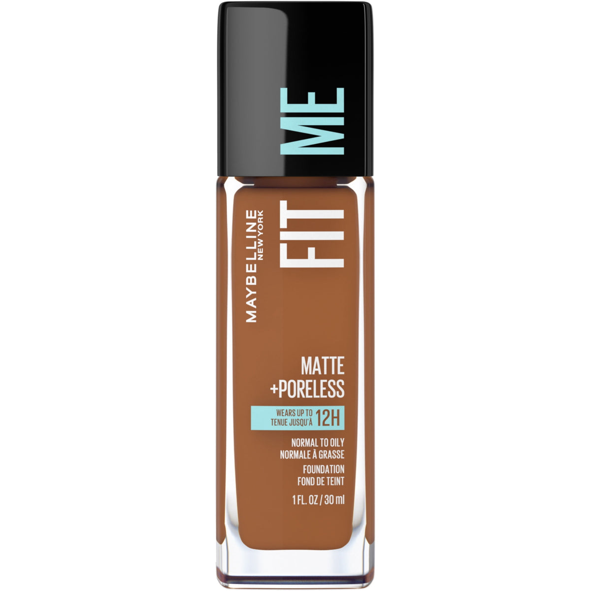 Maybelline Fit Me Matte + Poreless Liquid Foundation Makeup, Mocha, 1 fl. oz.