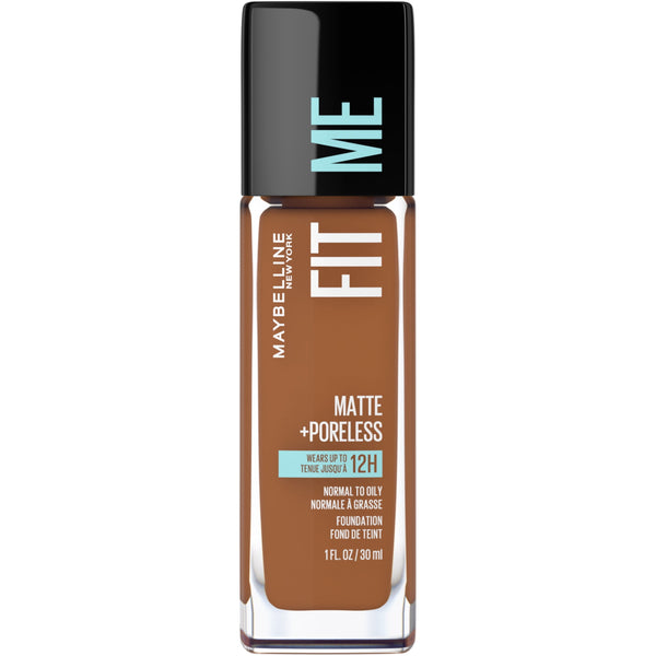 Maybelline Fit Me Matte + Poreless Liquid Foundation Makeup, Mocha, 1 fl. oz.