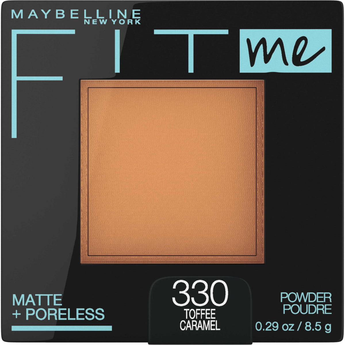 Maybelline Fit Me Matte Poreless Pressed Face Powder Makeup, Toffee, 0.29 oz