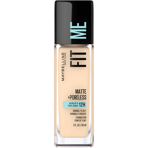 Maybelline New York Fit Me Matte + Poreless Foundation, Light Beige, 1 Fl Oz