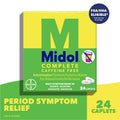 Midol Complete Caffeine Free Menstrual Pain Relief Caplets, 24 Count