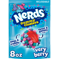 NERDS Gummy Clusters, Candy, Very Berry, Crunchy and Gummy, 8 oz Bag