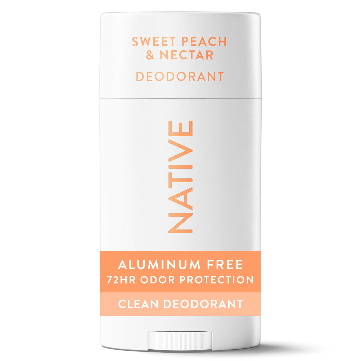 Native Deodorant for Women, Aluminum Free, Solid Deodorant Stick, Sweet Peach & Nectar, 2.65 oz