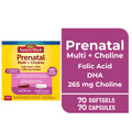 Nature Made Prenatal Vitamins Softgels + Choline Supplement Capsules, 70 + 70 Count