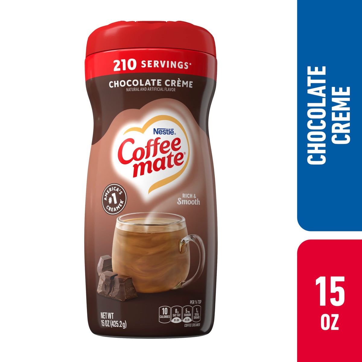 Coffee mate Chocolate Crème Powder Coffee Creamer, 15 oz
