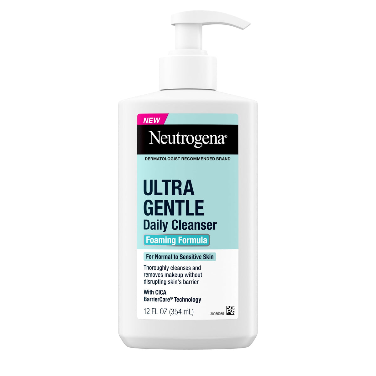 Neutrogena Ultra Gentle Foaming Facial Cleanser, Daily Face Wash, 12 fl. oz